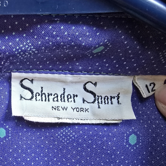 Vintage Schrader Sport Blue Long Sleeve Dress - Picture 3 of 7